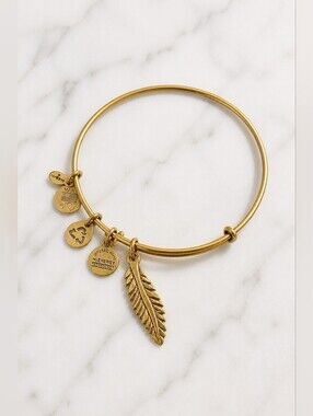 ALEX AND ANI Feather Charm Bracelet NWT